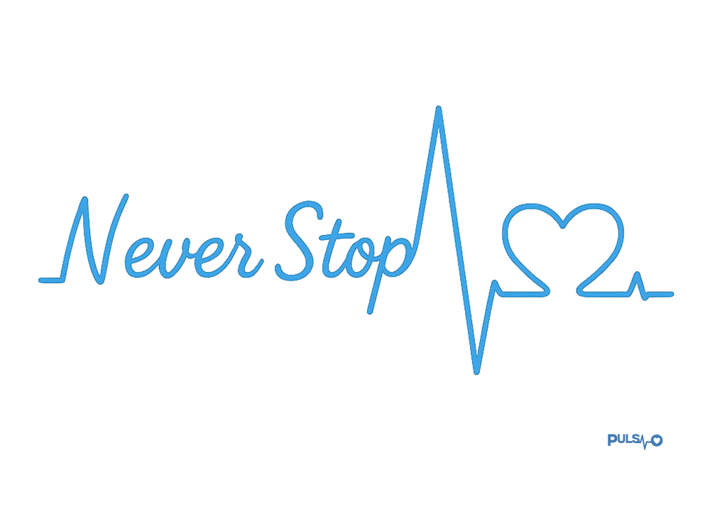 Canvas Artprint Pulso Never Stop Heartbeat Line - Edition 51 / Premium Leinwand Pulso Studio