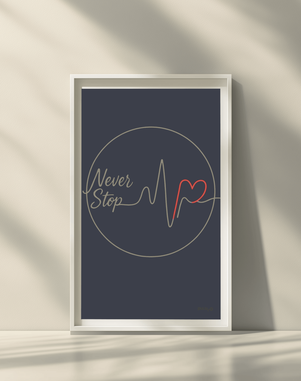 Canvas Artprint Pulso Soft Heartline Never Stop - Edition 51 / Premium Leinwanddruck Pulso Studio