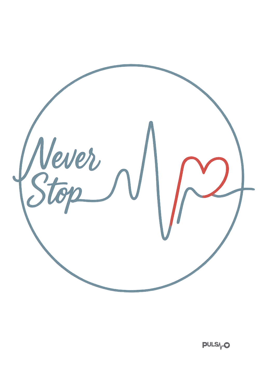 Canvas Artprint Pulso Soft Heartline Never Stop - Edition 51 / Premium Leinwanddruck Pulso Studio