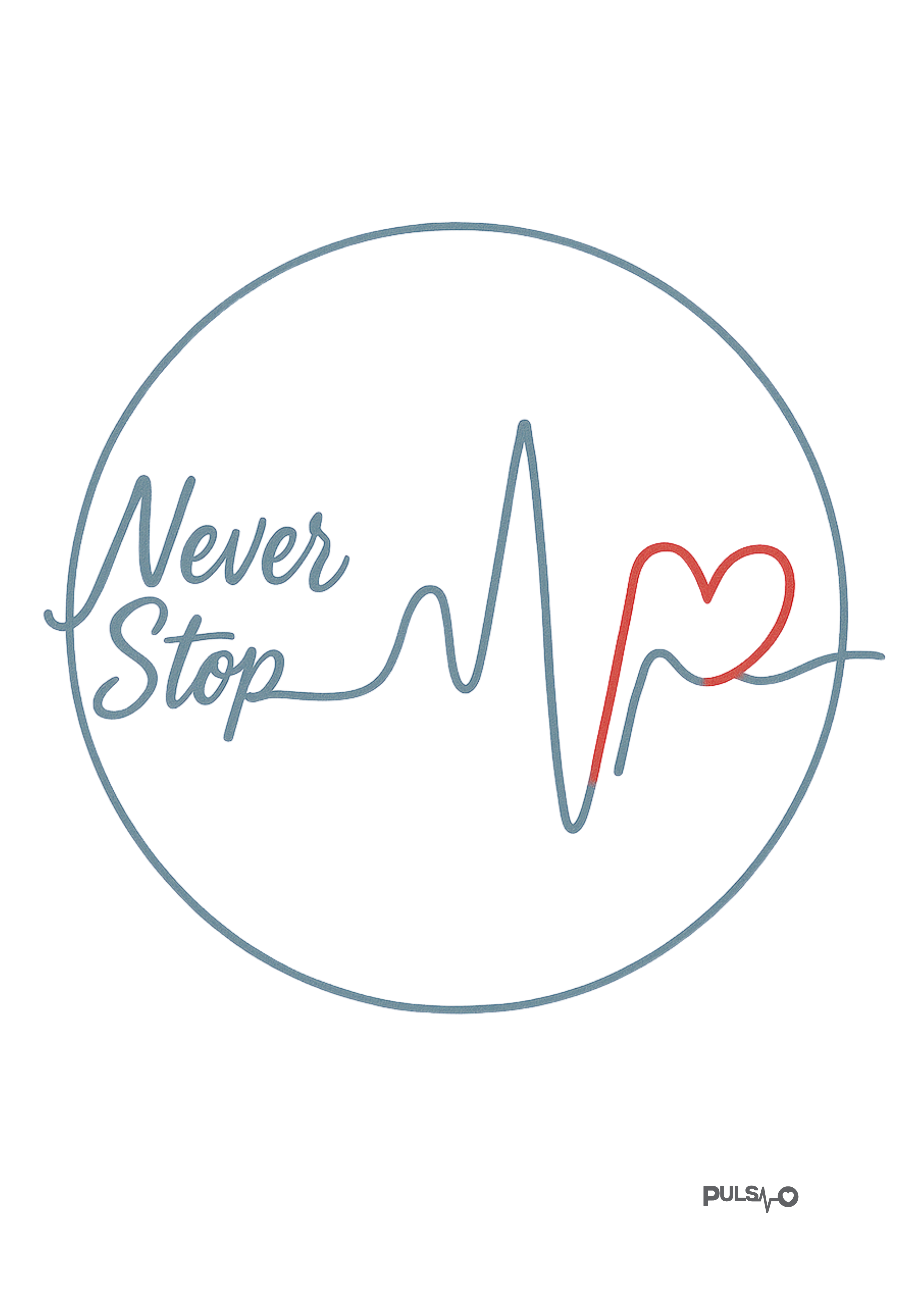 Canvas Artprint Pulso Soft Heartline Never Stop - Edition 51 / Premium Leinwanddruck Pulso Studio