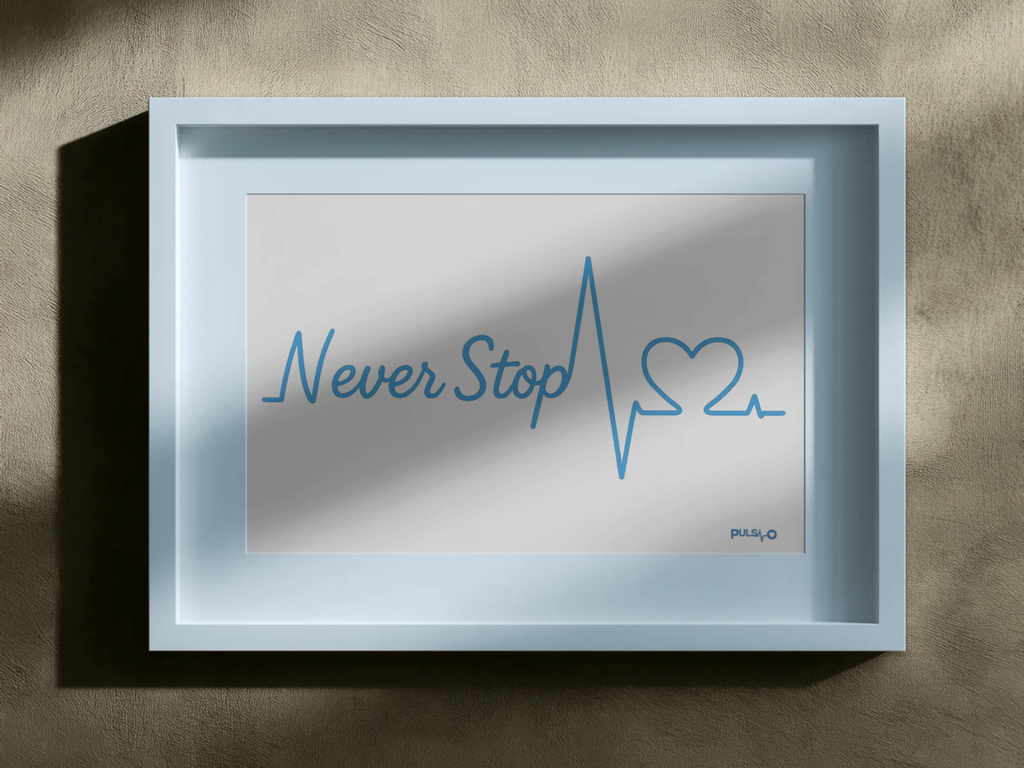 Canvas Artprint Pulso Never Stop Heartbeat Line - Edition 51 / Premium Leinwand Pulso Studio