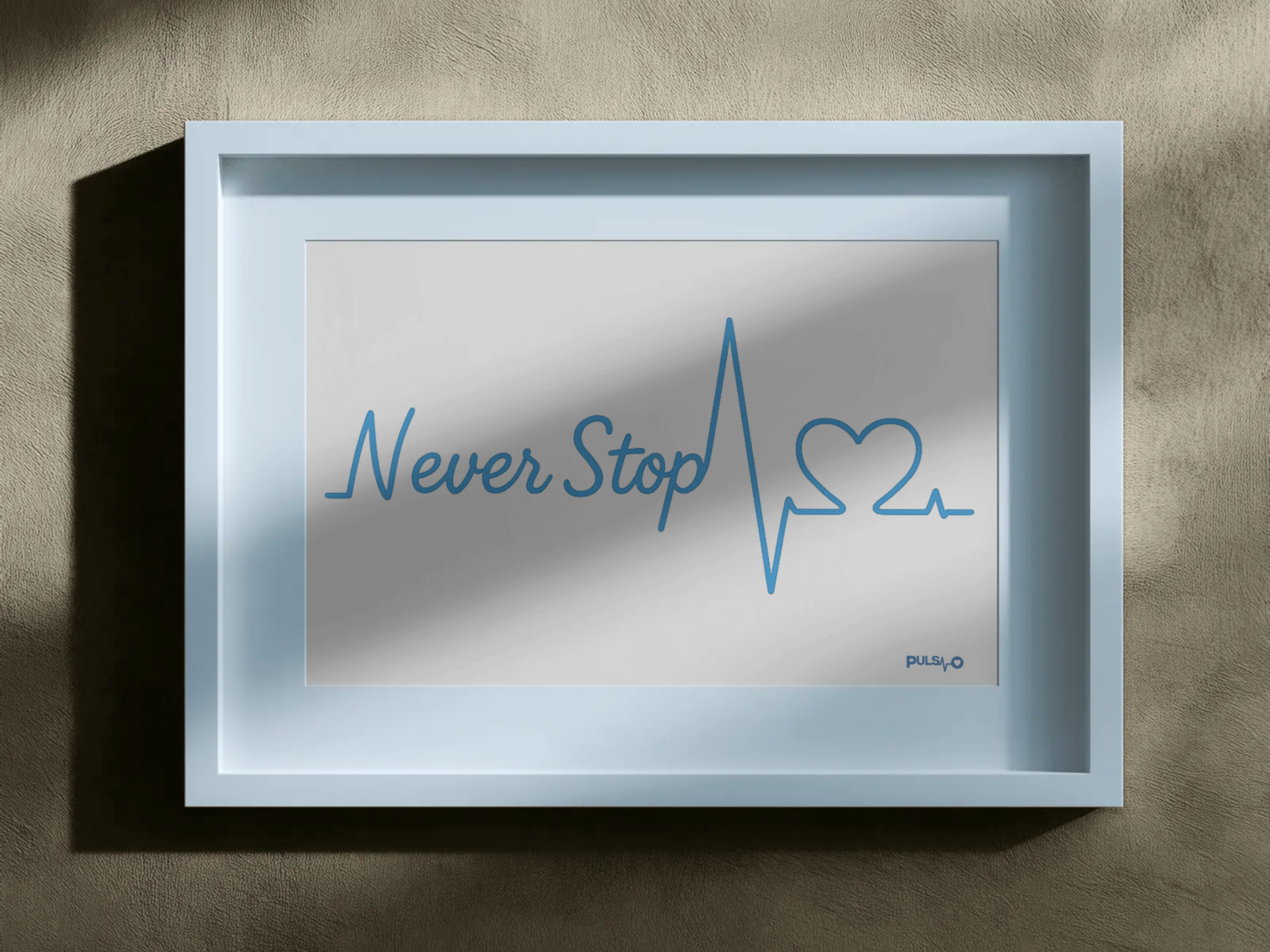 Canvas Artprint Pulso Never Stop Heartbeat Line - Edition 51 / Premium Leinwand Pulso Studio