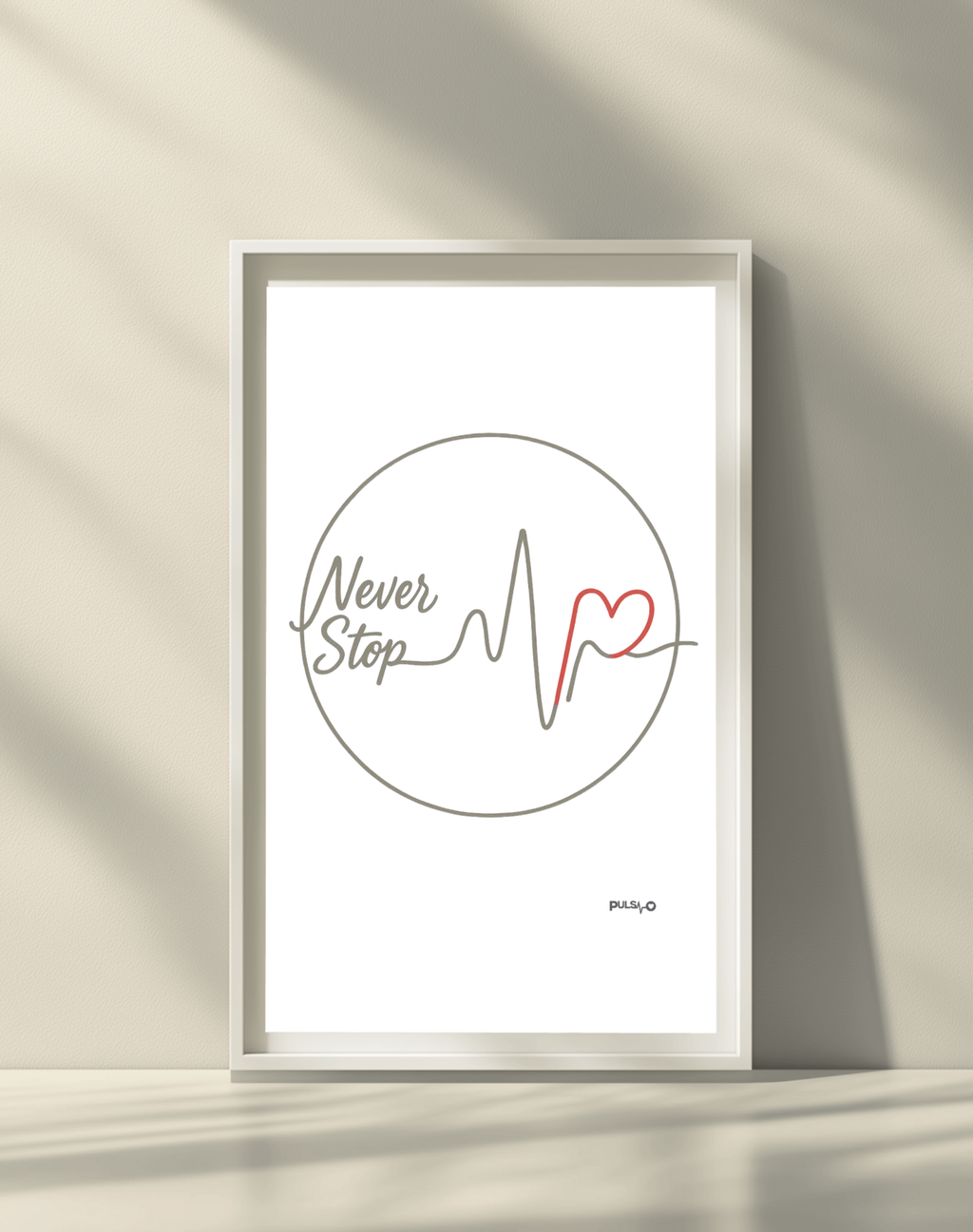 Canvas Artprint Pulso Soft Heartline Never Stop - Edition 51 / Premium Leinwanddruck Pulso Studio
