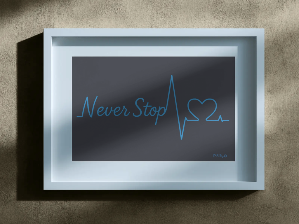 Canvas Artprint Pulso Never Stop Heartbeat Line - Edition 51 / Premium Leinwand Pulso Studio