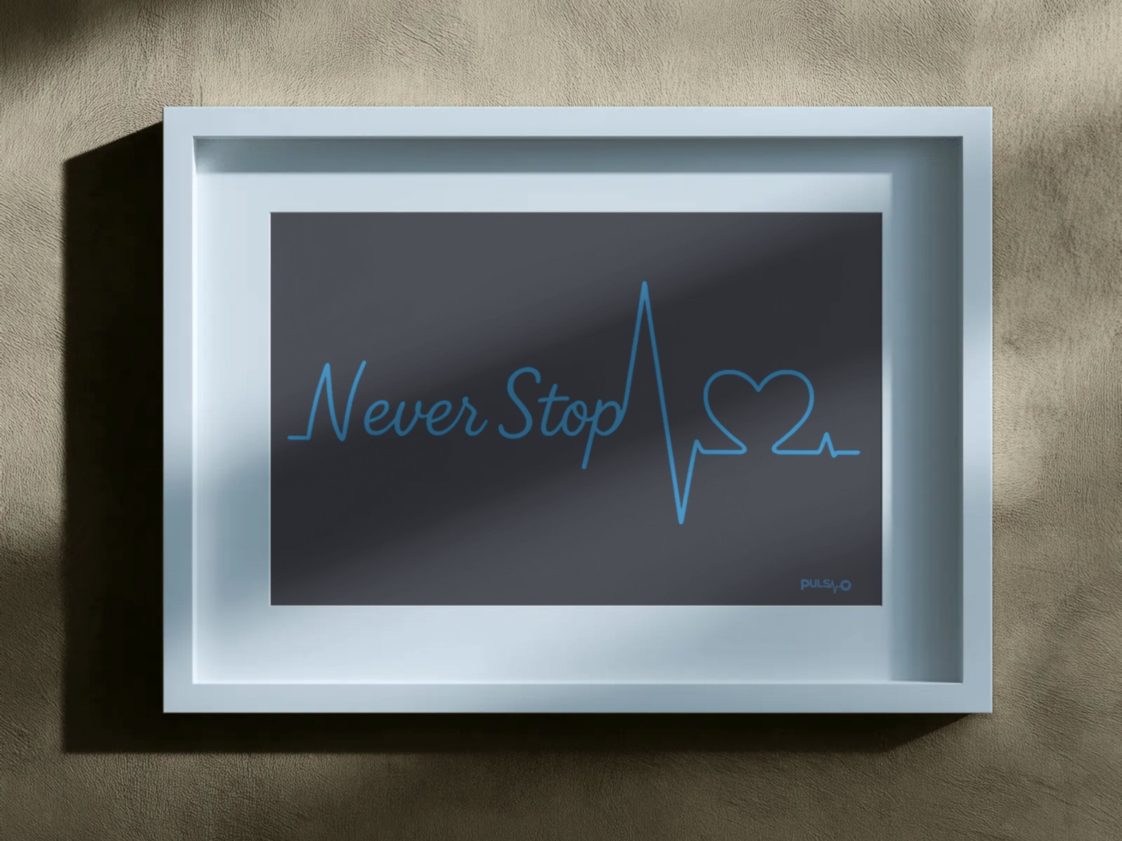 Canvas Artprint Pulso Never Stop Heartbeat Line - Edition 51 / Premium Leinwand Pulso Studio