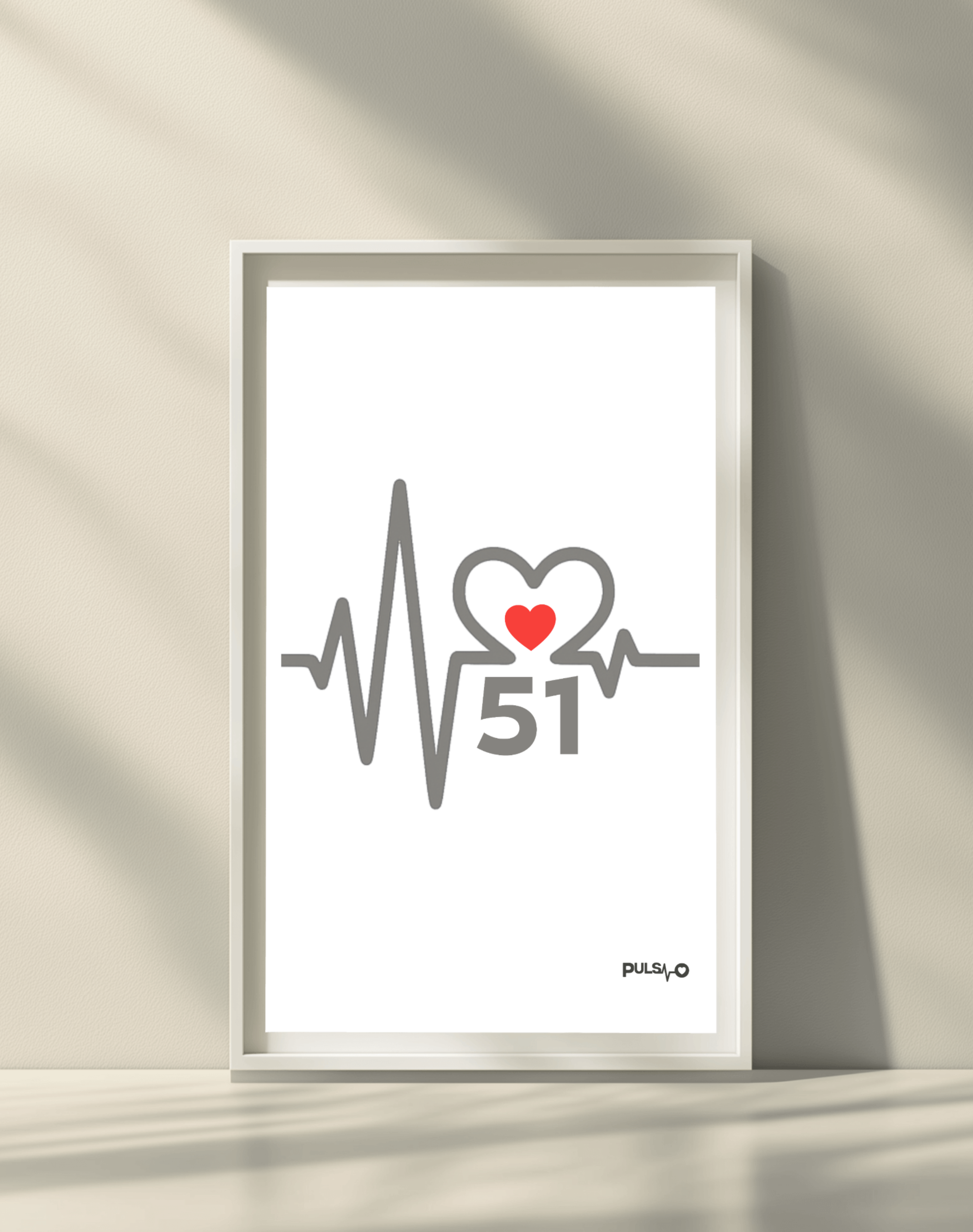 Canvas Artprint Pulso Heartline 51 - Edition 51 / Premium Leinwanddruck Pulso Studio