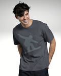 Pulso T-Shirt „Snowboard - Feel the Snow“ Print: Grey