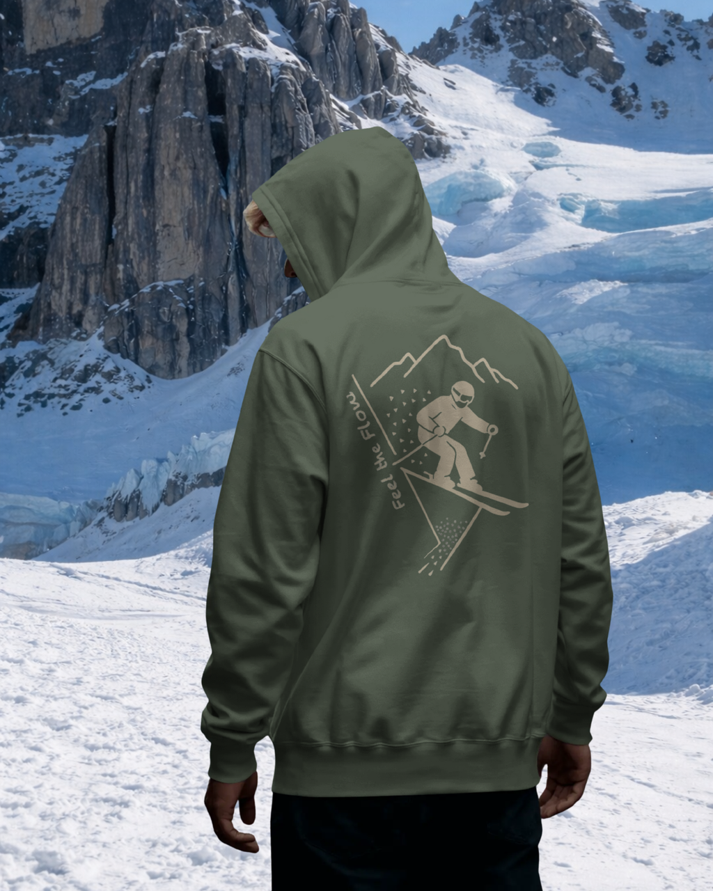 Pulso Hoodie „Skiing - Feel the flow“