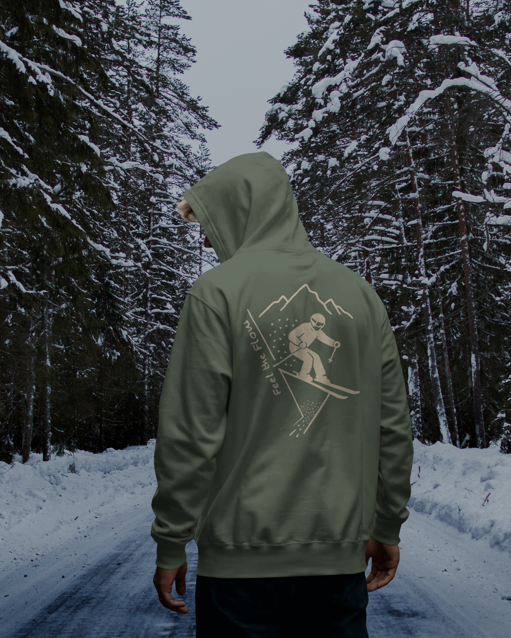 Pulso Hoodie „Skiing - Feel the flow“