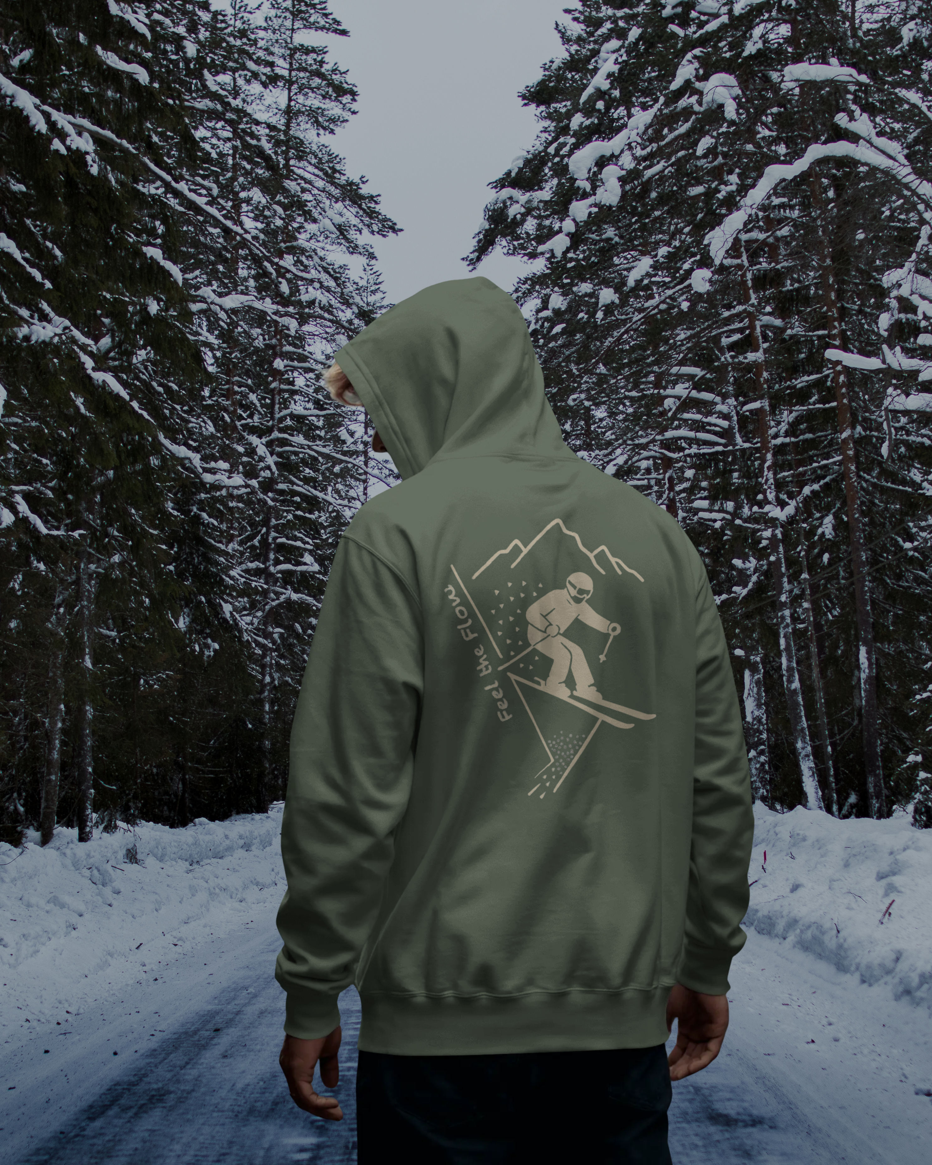 Pulso Hoodie „Skiing - Feel the flow“