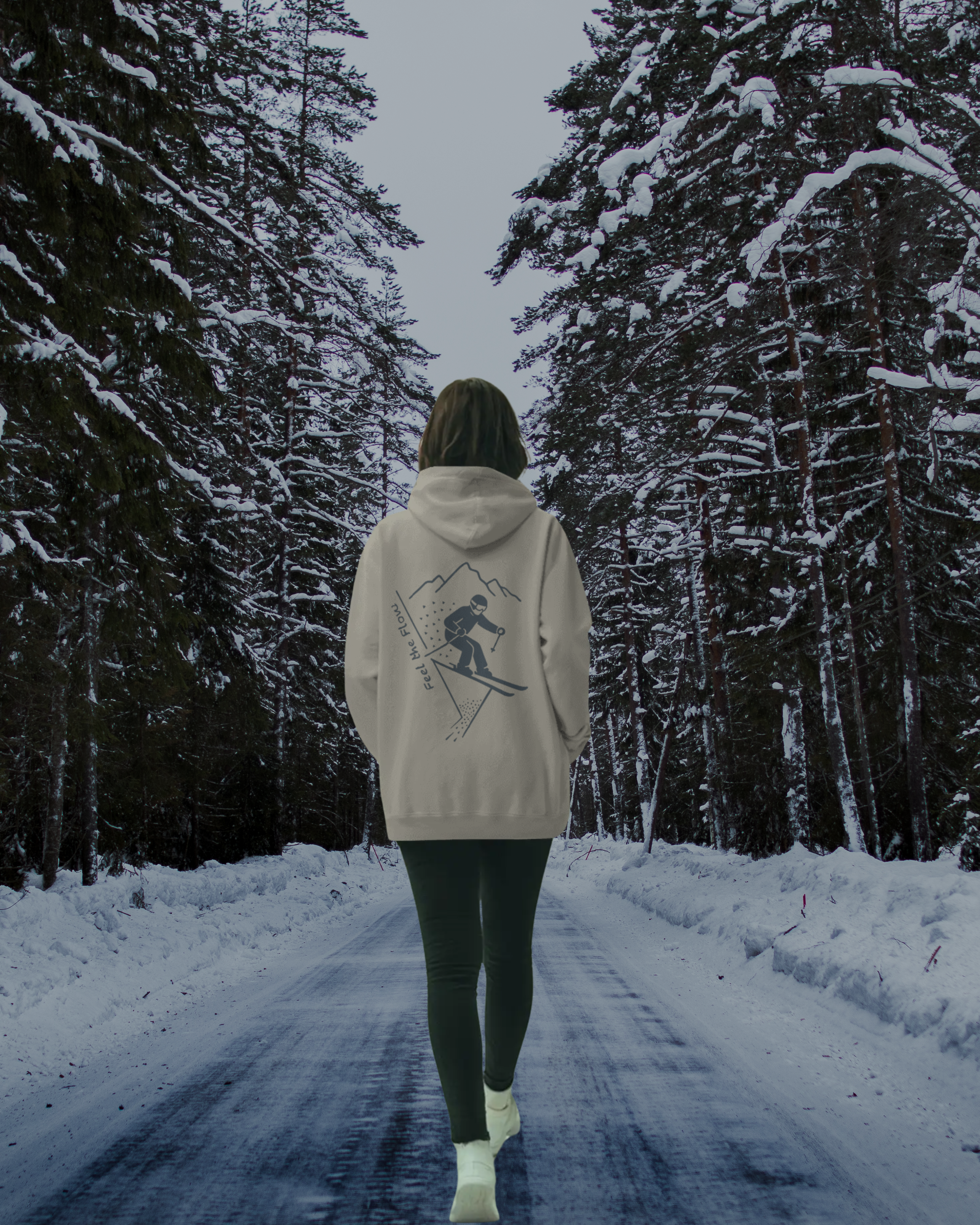 Pulso Hoodie „Skiing - Feel the flow“ Women