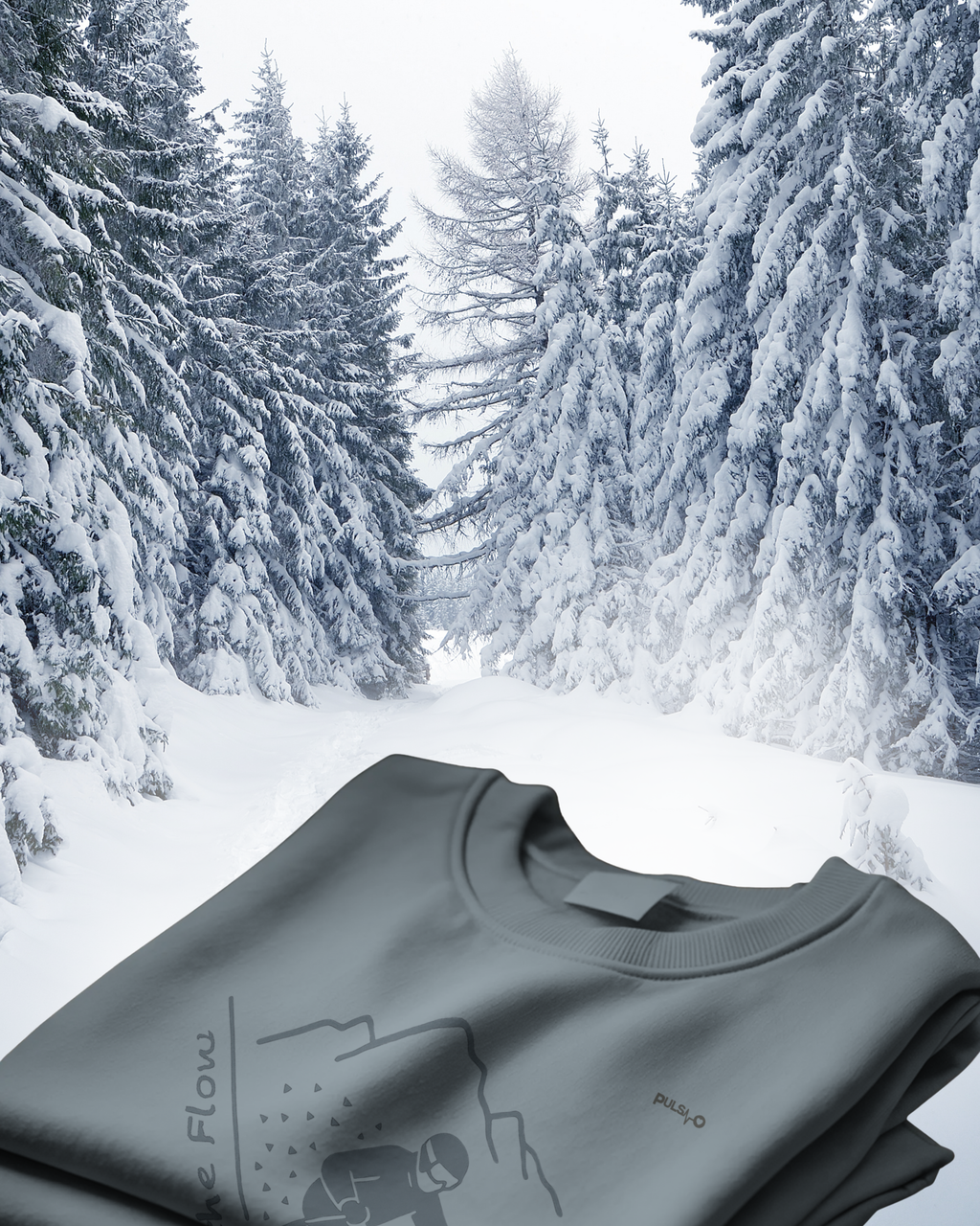 Pulso Sweatshirt "Skiing - Feel the flow"