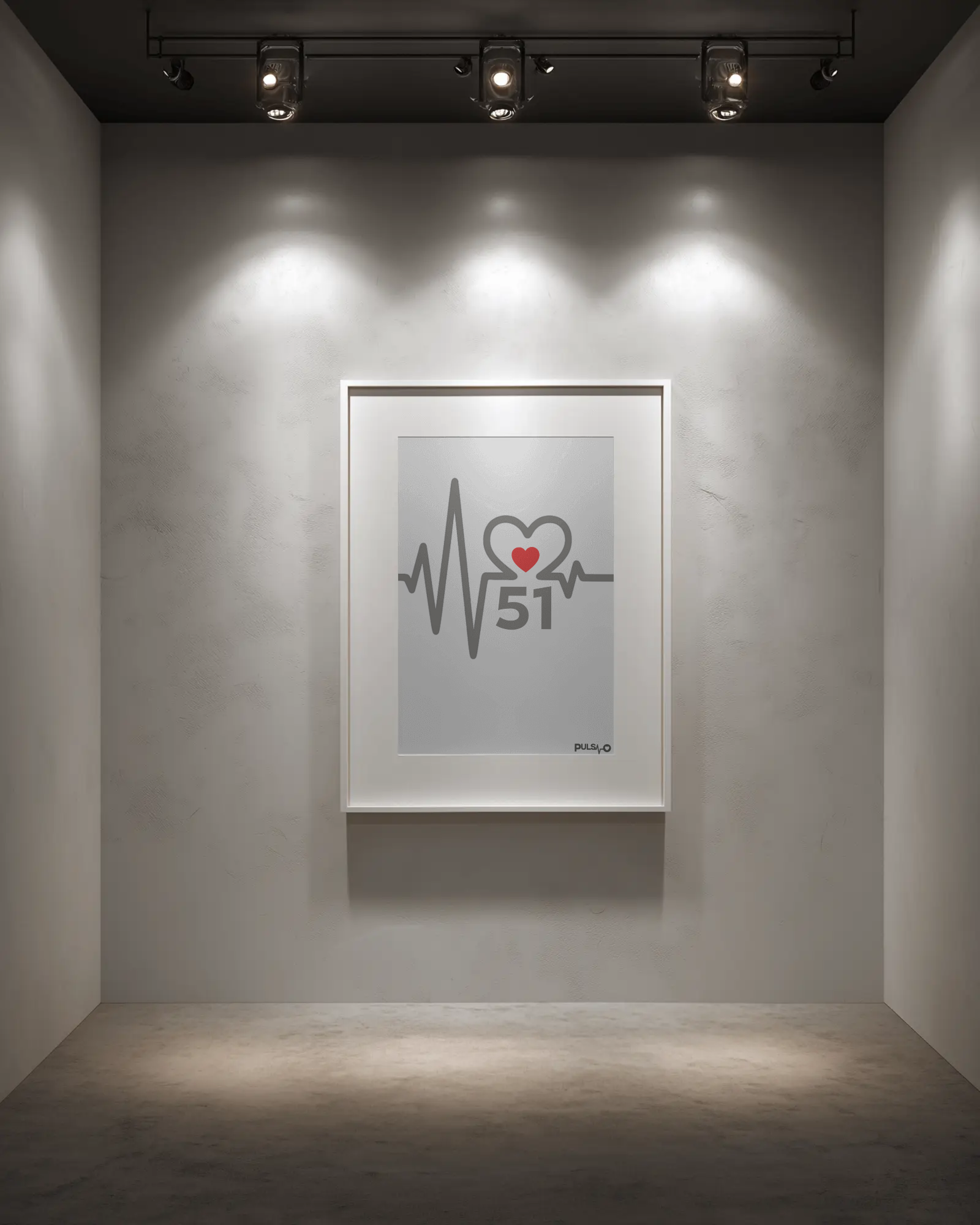 Canvas Artprint Pulso Heartline 51 - Edition 51 / Premium Leinwanddruck Pulso Studio