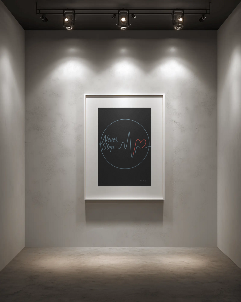 Canvas Artprint Pulso Soft Heartline Never Stop - Edition 51 / Premium Leinwanddruck Pulso Studio