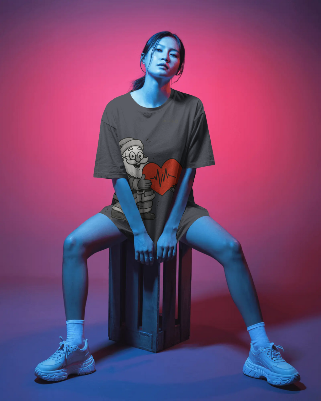 Pulso Ugly Christmas T-Shirt – Santa mit Heartbeat | Limited Christmas Edition