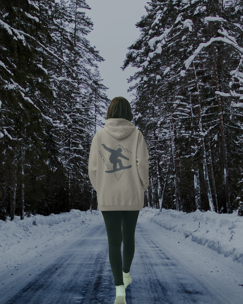 Pulso Hoodie "Snowboard - Feel the snow" Women