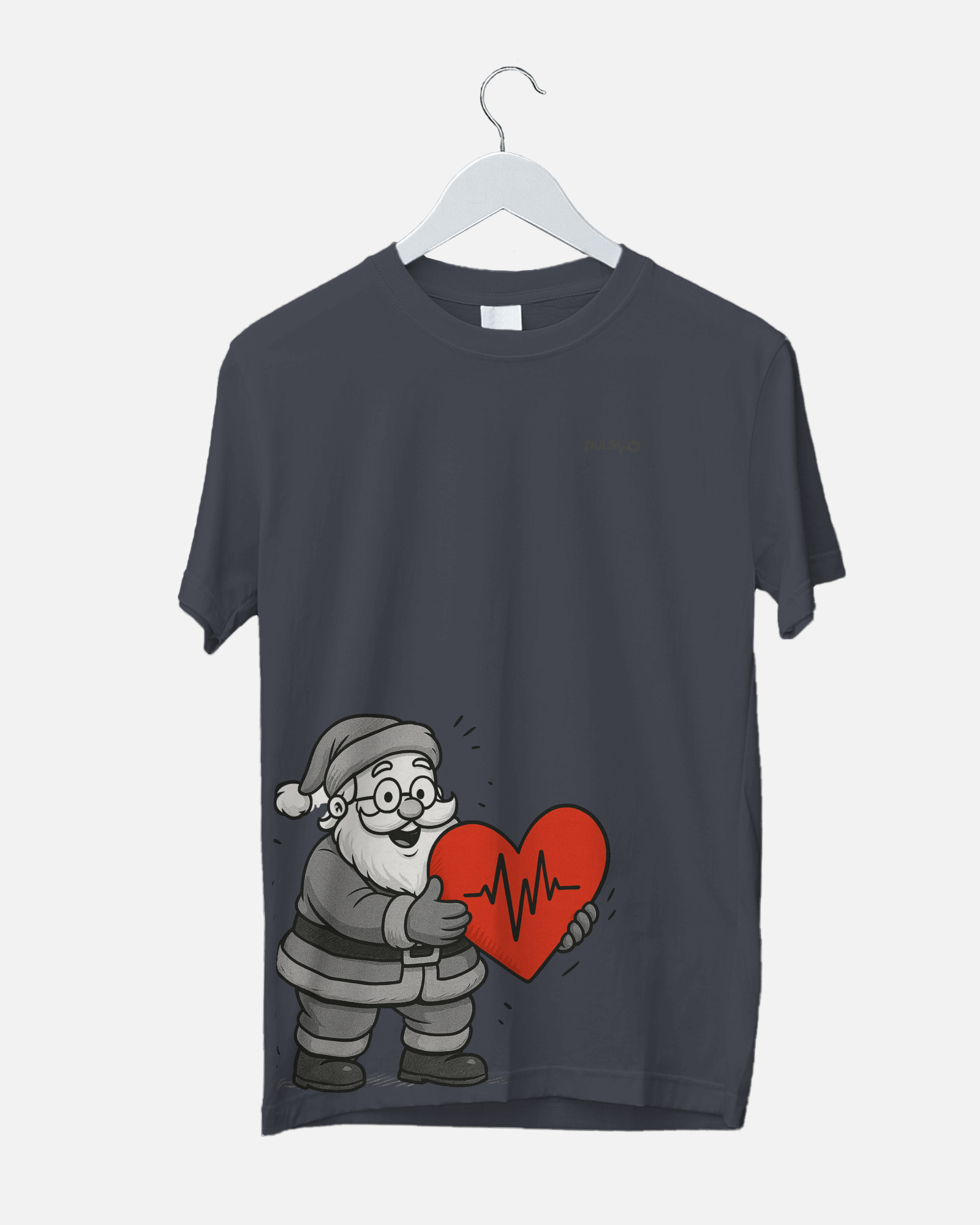 Pulso Ugly Christmas T-Shirt – Santa mit Heartbeat | Limited Christmas Edition